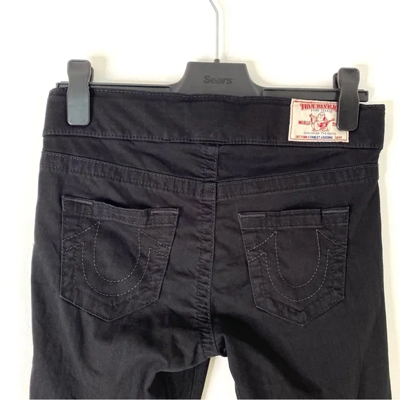 True Religion Starlet High Rise Legging Jeans Black Stretch Pull-On Denim - Picture 5 of 6